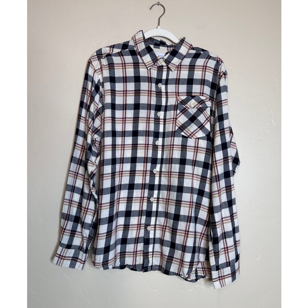 Men's Columbia Plaid Button Up Cotton Button Up Medium